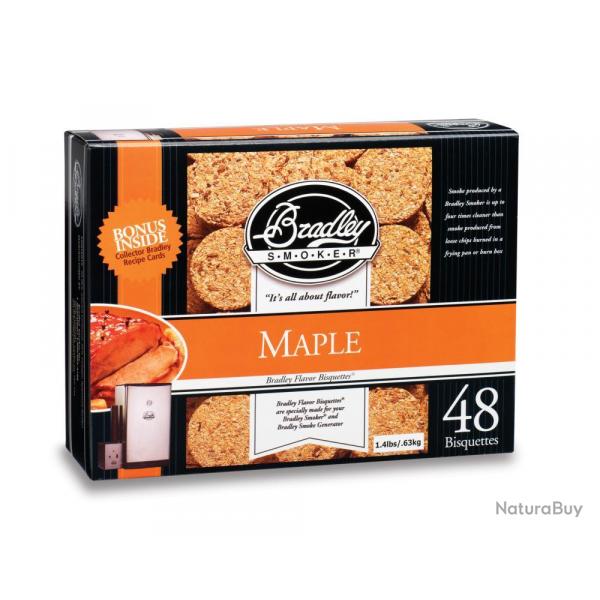 BISQUETTES ERABLE X48 - BRADLEY SMOKER