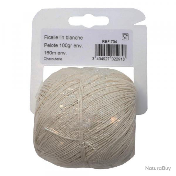 FICELLE LIN BLANC CHARCUTERIE 100GR 160M - LE PRATIQUE