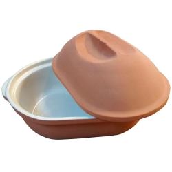 TERRINE / COCOTTE EN TERRE CUITE - BAUMALU