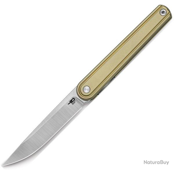 Couteau Bestech Ink Gentleman's Lame Acier MagnaCut Manche Titane Bronze Liner Lock BTKT2502B