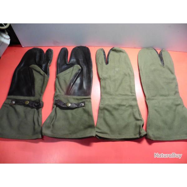Lot de 2 paires de mouffles pour troupes motorises - Arme Franaise