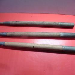 WW2 et après - lots de 3 montants en bois de mât de 1/2 tente de l'armée Française