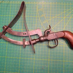 Pistolet éprouvette à percussion Auguste Francotte
