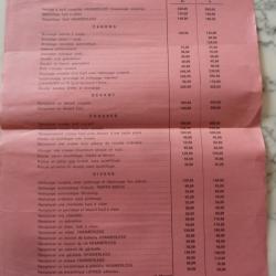 Affiche tarif armurier  mars 1976