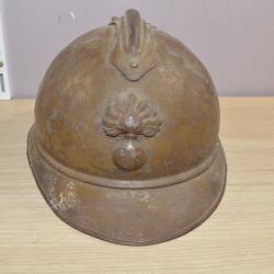 Coque de casque Adrian moutarde   Infanterie France WW1 Helmet 1914/1918