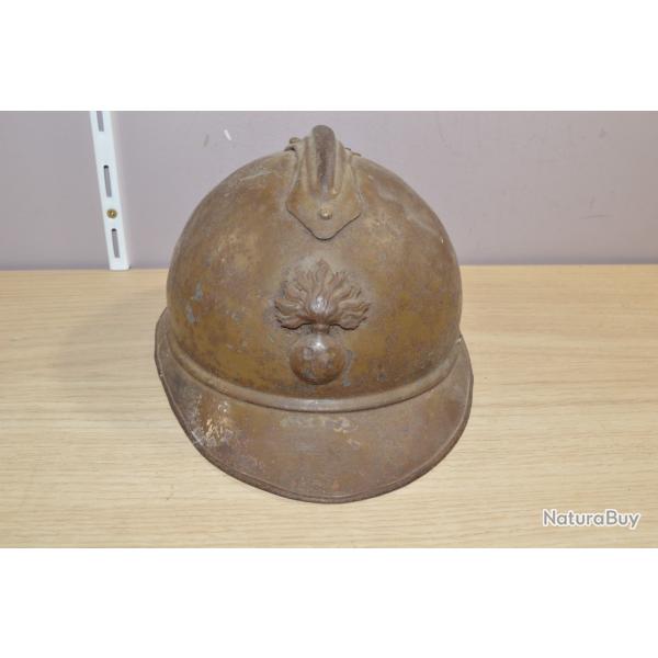 Coque de casque Adrian moutarde   Infanterie France WW1 Helmet 1914/1918