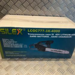 Silex tronçonneuse sans fil pour 2 batterie 20V - 40V avec guide et chaine oregon 40cm neuf