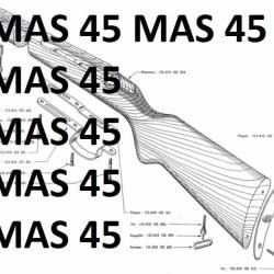 4 vues d'éclaté de carabine MAS 45 MAS45 MAUSER 45 (envoi par mail) - VENDU PAR JEPERCUTE (m2496)