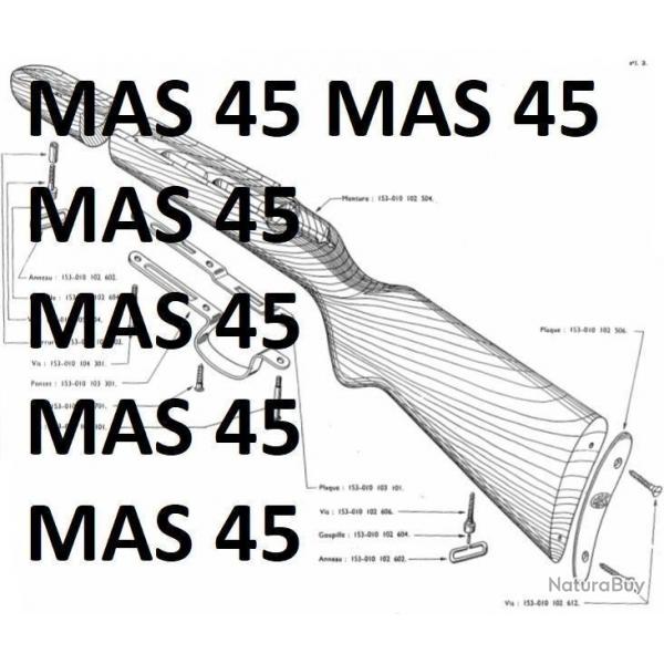 4 vues d'clat de carabine MAS 45 MAS45 MAUSER 45 (envoi par mail) - VENDU PAR JEPERCUTE (m2496)