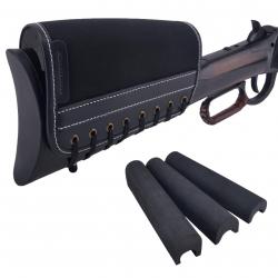 Réhausseur de crosse ambidextre avec 3 inserts EVA - noir - LIVRAISON GRATUITE