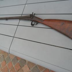 fusil à chien ancien cartouche à broche dans son jus