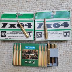 Munitions RWS et Decathlon 7X64