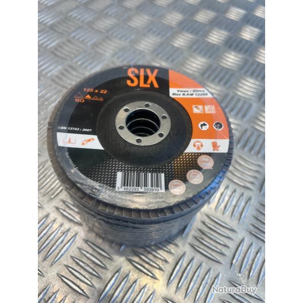 10 x disques a lamelles abrasif 125 mm 22 mm grain de 60 ponage Silex