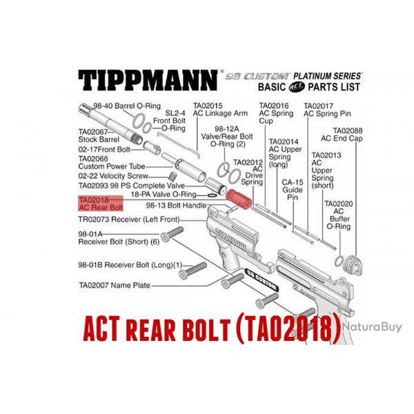 Tippmann 98 ACT rear bolt - 11690