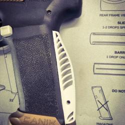 Grip custom "Mod1" GRIS CLAIR Canik TTI  / METE / RIVAL