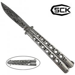 Couteau papillon imitation damas - SCK
