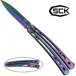 Couteau papillon rainbow - SCK