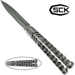Couteau papillon tête de mort - SCK