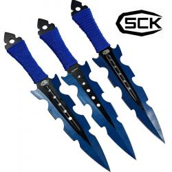 Set de 3 couteaux de lancer - SCK bleu