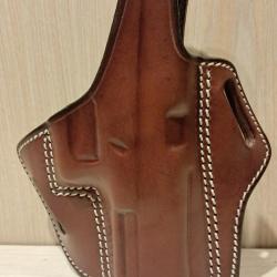 Holster JMC cuir marron GLOCK 17