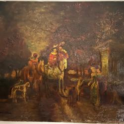Adolphe Monticelli huile sur panneau