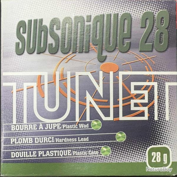 CARTOUCHES TUNET TOP SUBSONIC calibre 12/70 28g n9 bj x25