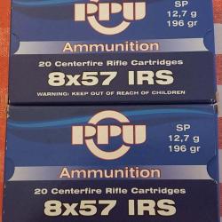 40 Cartouches PARTIZAN 8X57 JRS 196 GRAINS SP