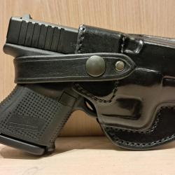 Holster JMC cuir noir GLOCK 26