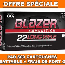 IMBATTABLE ! BOITE DE 500 CARTOUCHES CCI BLAZER CAL.22LR 40GR