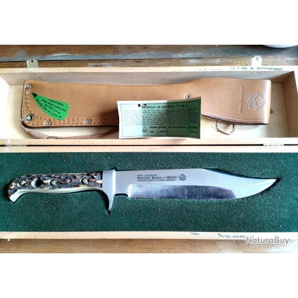 Original Bowie Puma 6376 - Bote en bois Puma - tui cuir Puma