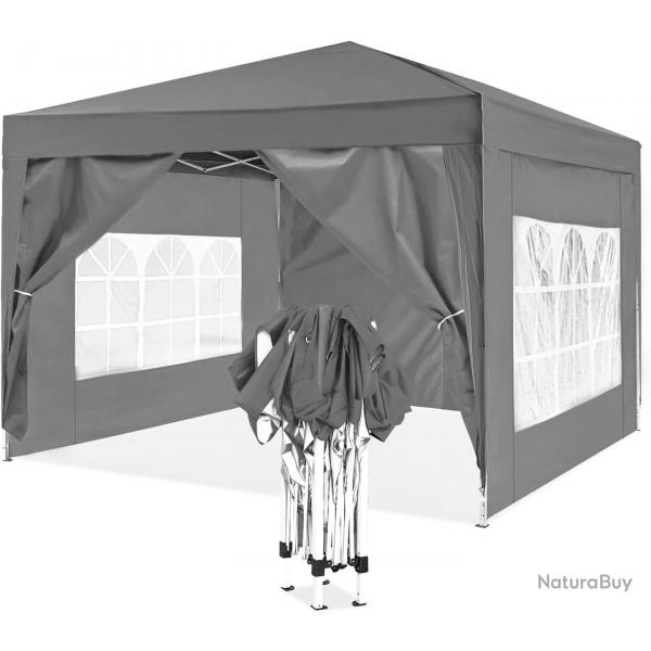 Tonnelle de Jardin Exterieur, Tonnelle Pliable Hauteur Rglable, Tente 3x3, Protection UV50+