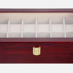 Boîte à montres en bois coffret luxe 12 emplacements organisateur rangement