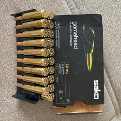 19 balles Sako 243win gamehead soft point 5,8g 90gr