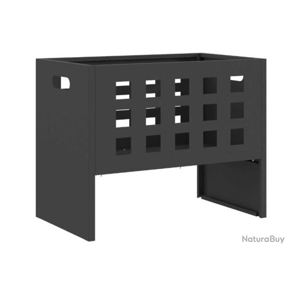 Brasero braise Noir 50 x 30 x 40 cm Acier rsistant intempries transportable facile extrieur