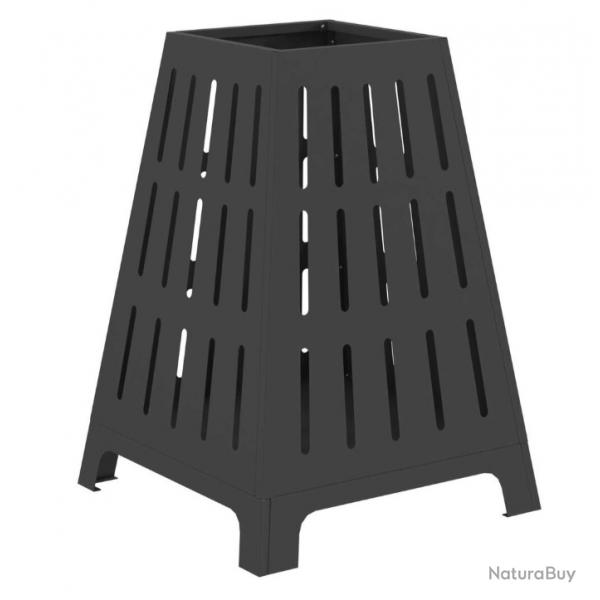 Brasero Braise Noir 50 x 50 x 70 cm Acier lamin  froid transportable facile