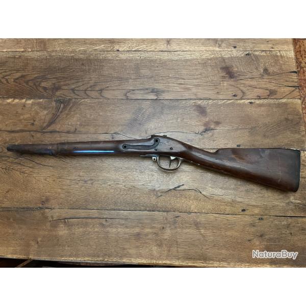 Crosse fusil silex 1777 avec pontet et plaque de couche