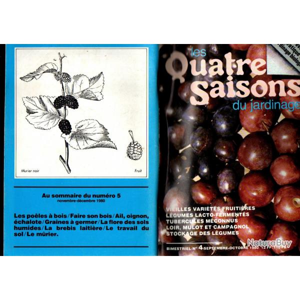 les quatre saisons du jardinage  bimestriel 4 septembre octobre 1980