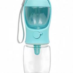 Bouteille d'eau & Nourriture Portable pour Chien Animaux 350ml Bleu Idéale en Voyage