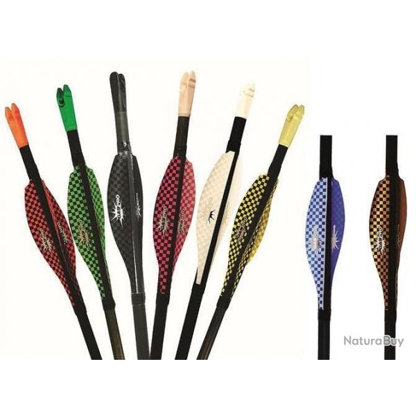 GASPRO - Plumes Target Med. Shield 2.5" GAUCHER (LH) STRIKE FLUO ORANGE