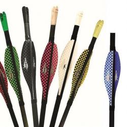 GASPRO - Plumes Target Med. Shield 2.5" GAUCHER (LH) STRIKE FLUO YELLOW