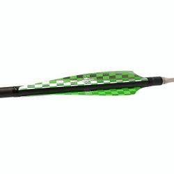 GASPRO - Plumes INDOOR EFFICIENT 4.75" DROITIER (RH) SILVER-GREEN