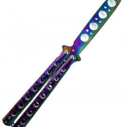 Couteau papillon d'entraînement rainbow