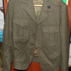 ARMEE AMERICAINE U.S : BLOUSON DE SORTIE DU CORPS DES MARINES , AVEC INSIGNES DE COLS , BOUTONS SUR