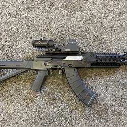 PACK Carabine WBP Mini Jack Mag Combat Calibre 7,62x39 + Point rouge + Loupe grossissement x3