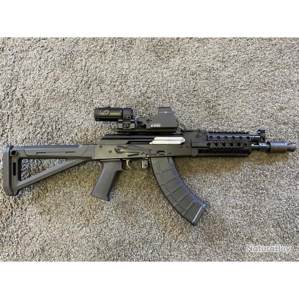PACK Carabine WBP Mini Jack Mag Combat Calibre 7,62x39 + Point rouge + Loupe grossissement x3