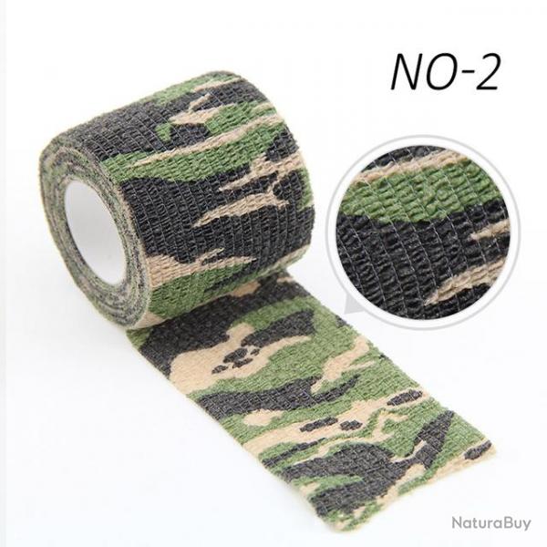 Ruban camouflage auto-adhsif - 5cm x 450cm - camouflage 2