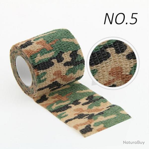 Ruban camouflage auto-adhsif - 5cm x 450cm - camouflage 5