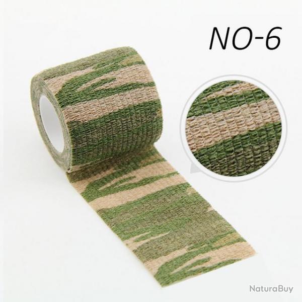 Ruban camouflage auto-adhsif - 5cm x 450cm - camouflage 6