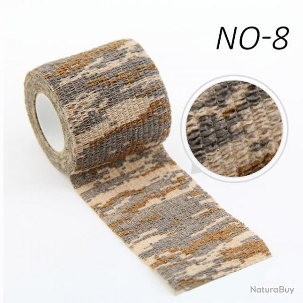 Ruban camouflage auto-adhsif - 5cm x 450cm - camouflage 8