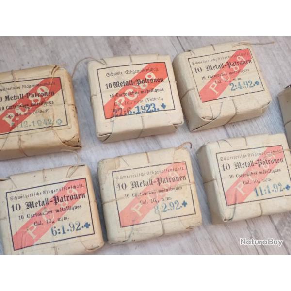 Boite de 10 CARTOUCHES 10.4x38R VETTERLI MODELE 1878 PERCUSSION ANNULAIRE